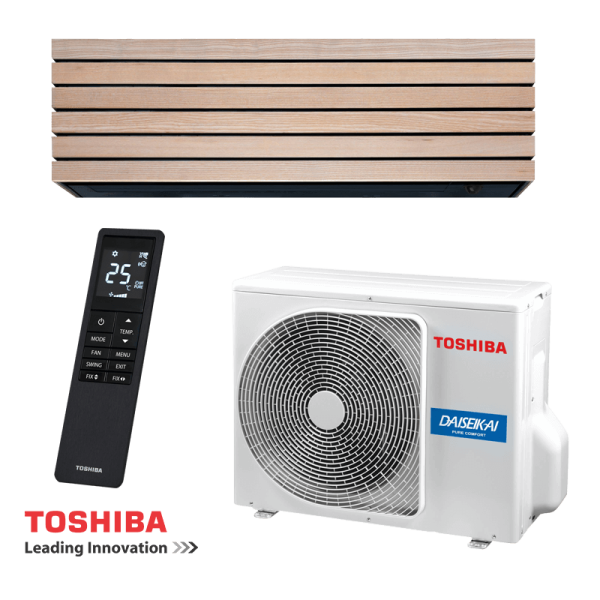 Хиперинверторен климатик Toshiba Super Daiseikai 10 WOOD RAS-B13S4KVDG-E / RAS-13S4AVPG-E, 13000BTU, Клас А+++
